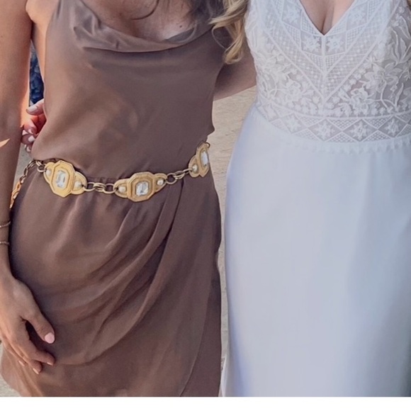 Haute Hippie Dresses & Skirts - Taupe Drape Dress
